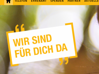 Plakat der Telefonseelsorge mit dem Text "Wir sind für dich da"